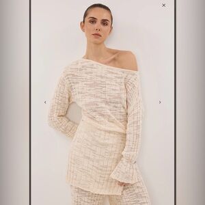 NWT DISSH Cia Natural Long Sleeve Knit Top - M